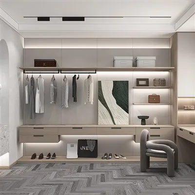 Armario abierto con cajones